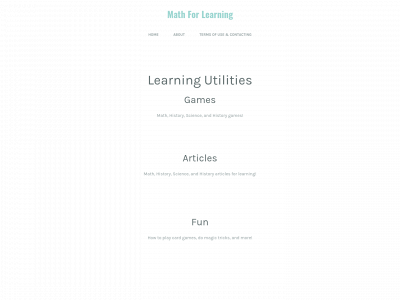 mathforfunlearning.weebly.com snapshot