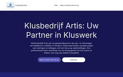 klusbedrijfartis.nl snapshot