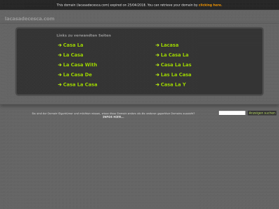 lacasadecesca.com snapshot