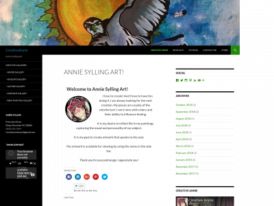 anniesyllingart.com snapshot