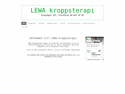lewakroppsterapi.se snapshot