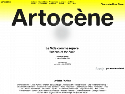 artocene.fr snapshot