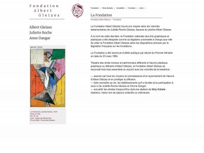 fondationgleizes.fr snapshot