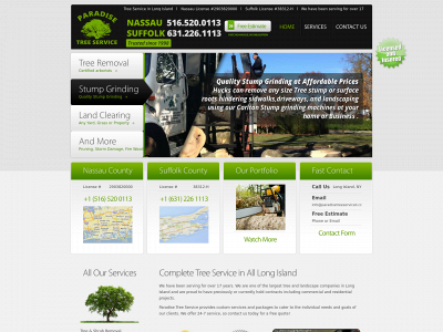 paradisetreeserviceny.com snapshot