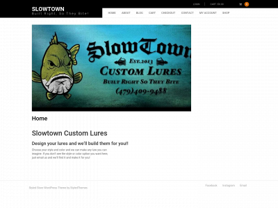 slowtowncustomlures.com snapshot