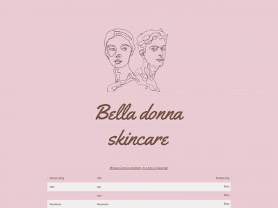 belladonnaskincare.se snapshot