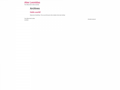 alexleonidas.com snapshot