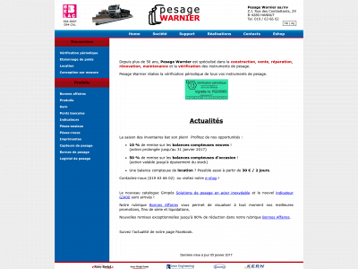 pesage-warnier.be snapshot