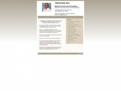 www.tomsloanmd.com snapshot