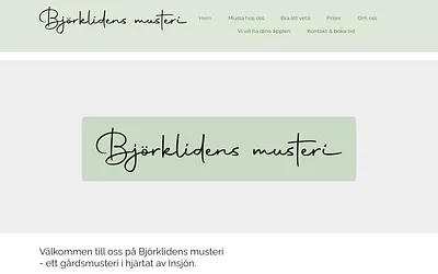 bjorklidensmusteri.se snapshot
