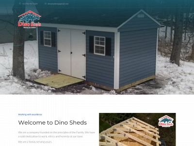 dinosheds.com snapshot