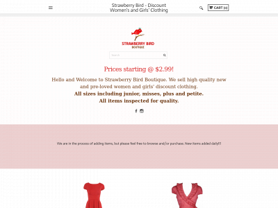 www.strawberrybird.com snapshot