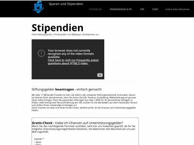 sparenundstipendien.ch snapshot