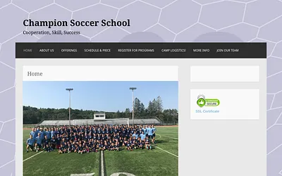 championsoccerschool.com snapshot