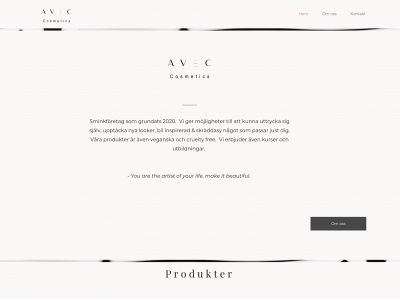 aveccosmetics.se snapshot