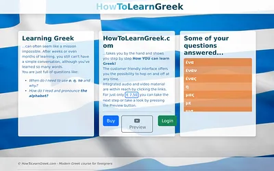 howtolearngreek.com snapshot