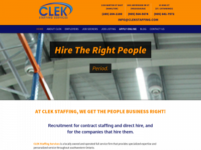 clekstaffing.com snapshot