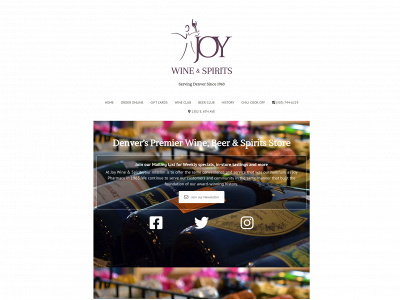 joywineandspirits.com snapshot