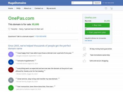 onepas.com snapshot