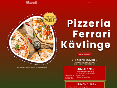 ferraripizzeriaikavlinge.com snapshot