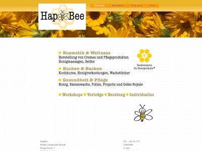 hapbee.de snapshot
