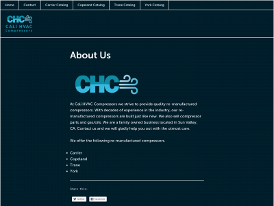 calihvaccompressors.com snapshot