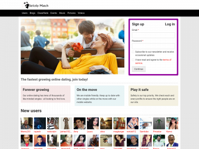 strictlymatch.com snapshot