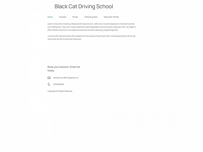 blackcatdriving.com snapshot