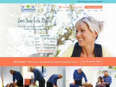 tompkinschiropractic.com snapshot