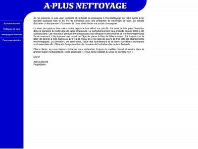 aplusnettoyage.qc.ca snapshot