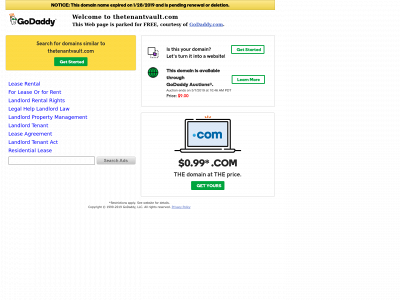 thetenantvault.com snapshot