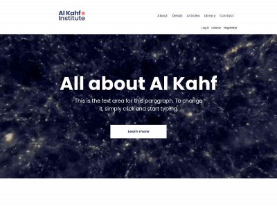alkahfinstitute.org snapshot