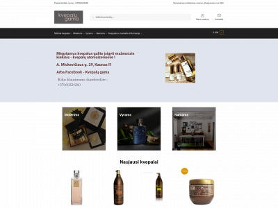 kvepalugama.lt snapshot