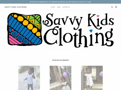 savvykidsclothing.com snapshot