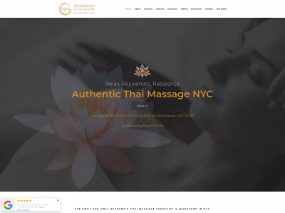 www.authenticthaimassagenyc.com snapshot
