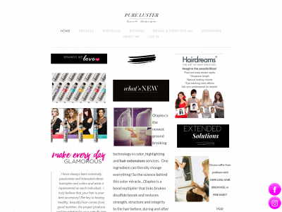 www.purelusterhairdesign.com snapshot