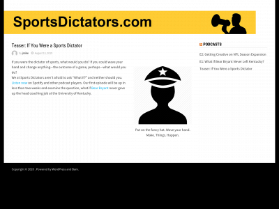 sportsdictators.com snapshot