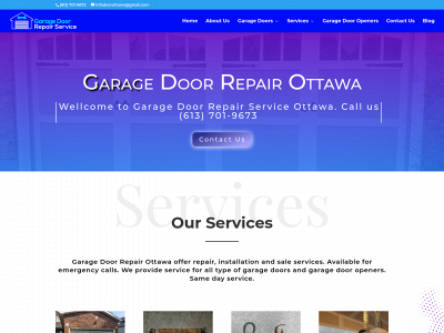 garagedoorrepairottawa.ca snapshot