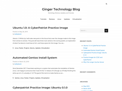 gingertechnology.net snapshot