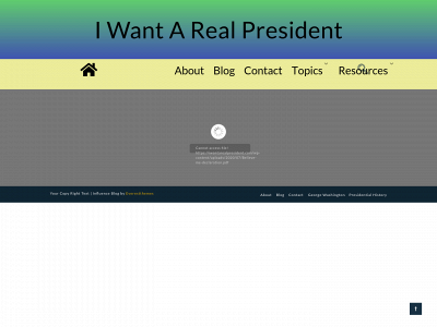 iwantarealpresident.com snapshot
