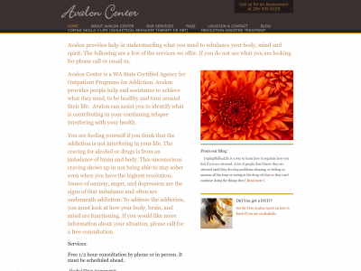 avalon-center.com snapshot