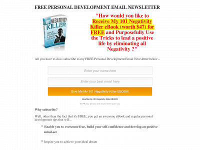 negativitykiller.com snapshot