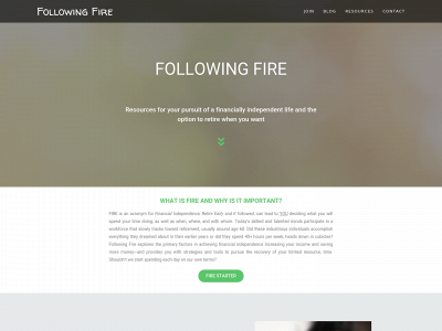 followingfire.com snapshot