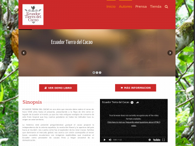 ecuadortierradelcacao.com snapshot