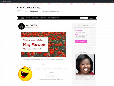 crowdsourcingcancer.com snapshot