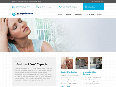 theweathermanheatingandair.com snapshot