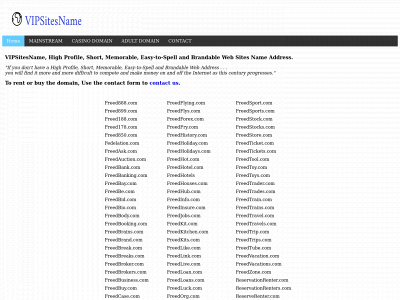 www.vipsitesname.com snapshot