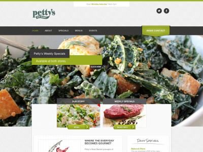 www.pettysmeatmarket.com snapshot