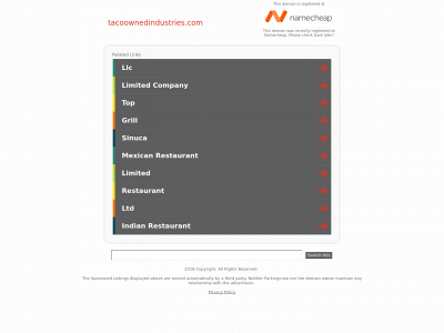 tacoownedindustries.com snapshot