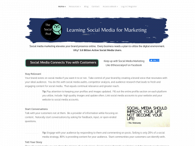 www.thesocialprof.com snapshot